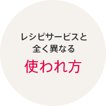 レシピサービスと全く異なる使われ方