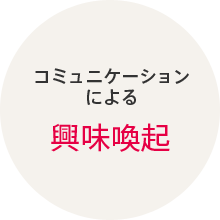 コミュニケーションによる興味喚起